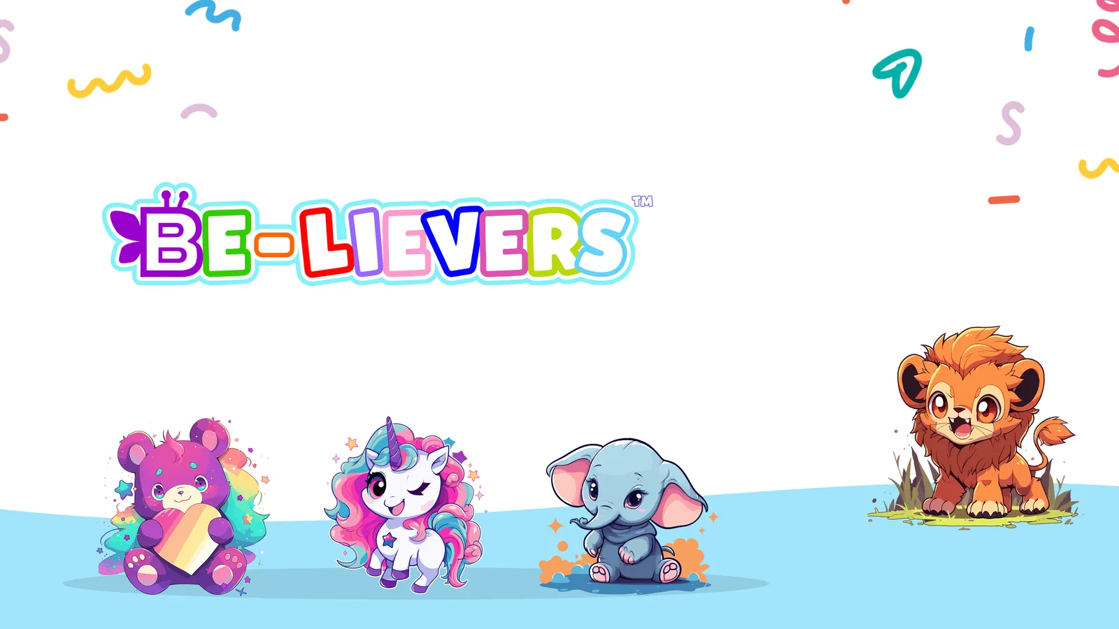 Belivers: App cover with the Be-Lievers animal characters