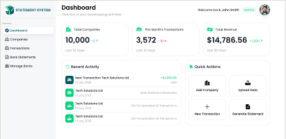 Statement System: Multi-business accounts & expenses